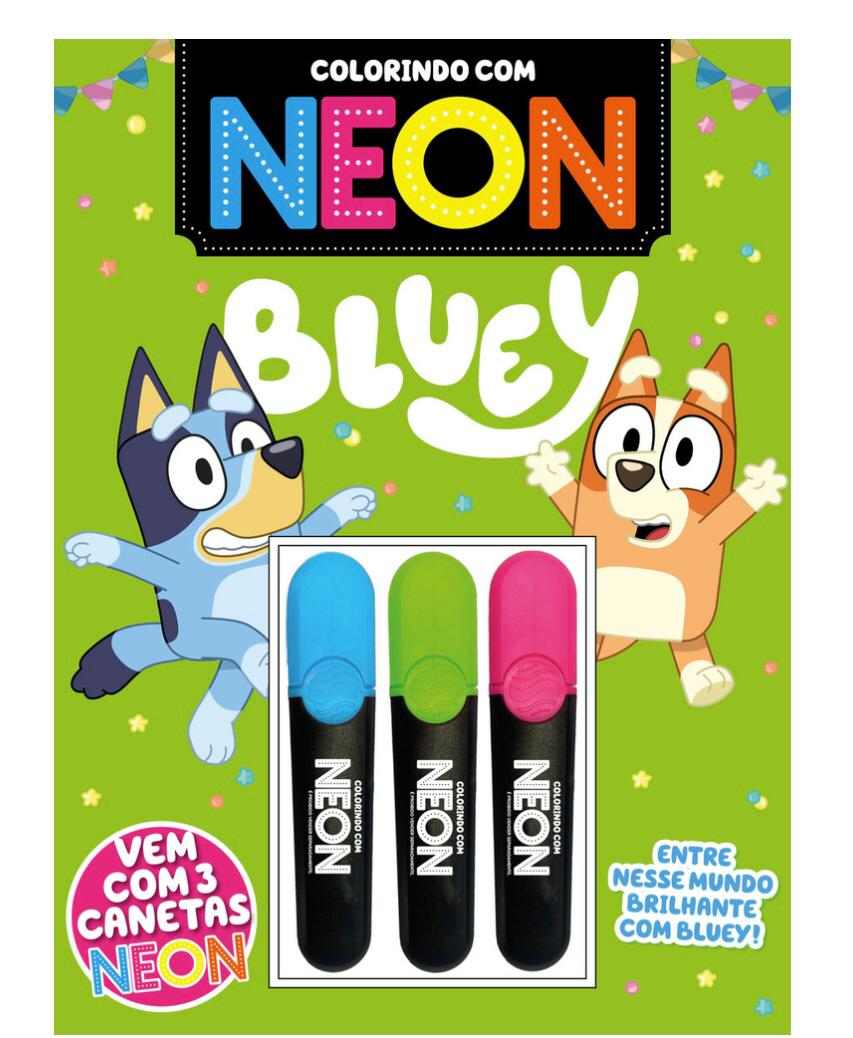 LIVRO COLORINDO COM NEON BLUEY